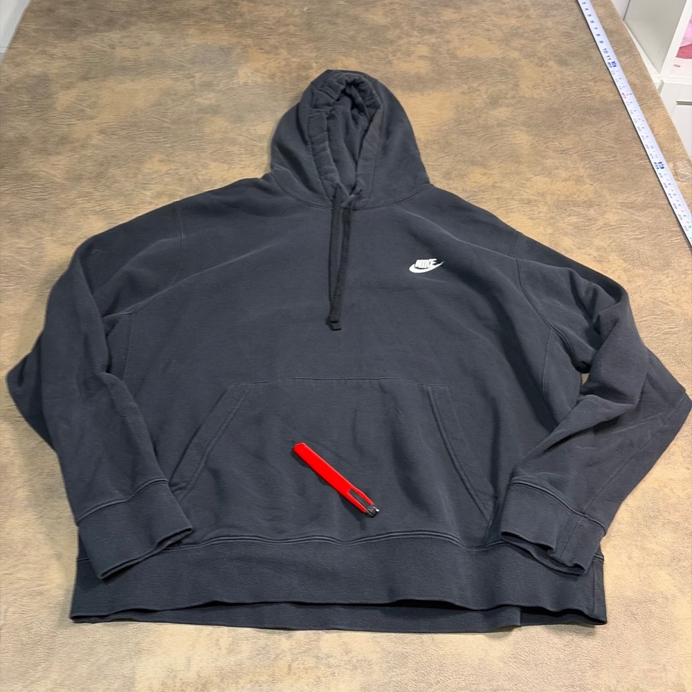 Nike Hoodie Mens XL Black Sportswear Club Fleece Pullover BV2654-010